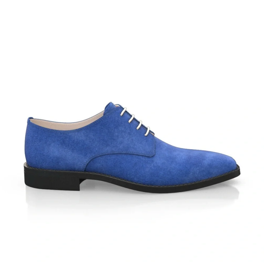 Girotti Derby Royal Blue Suede Shoes